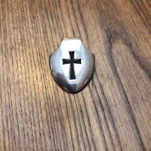 Retired James Avery shield cross pendant